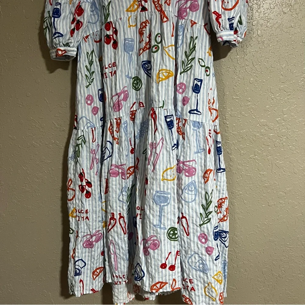 Anthropologie The Carolita Printed Tiered Shirt Dress: Jordan Nickson Edition - Picture 3 of 6